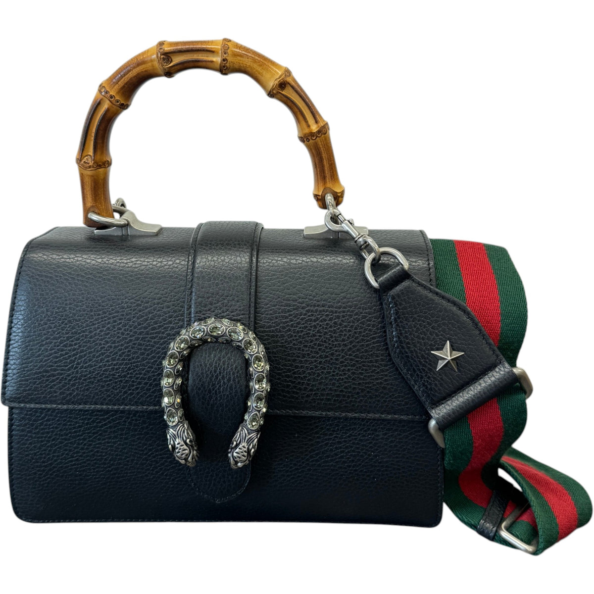 Women's Dionysus Bamboo Top handle Handbag Navy - Photo 11