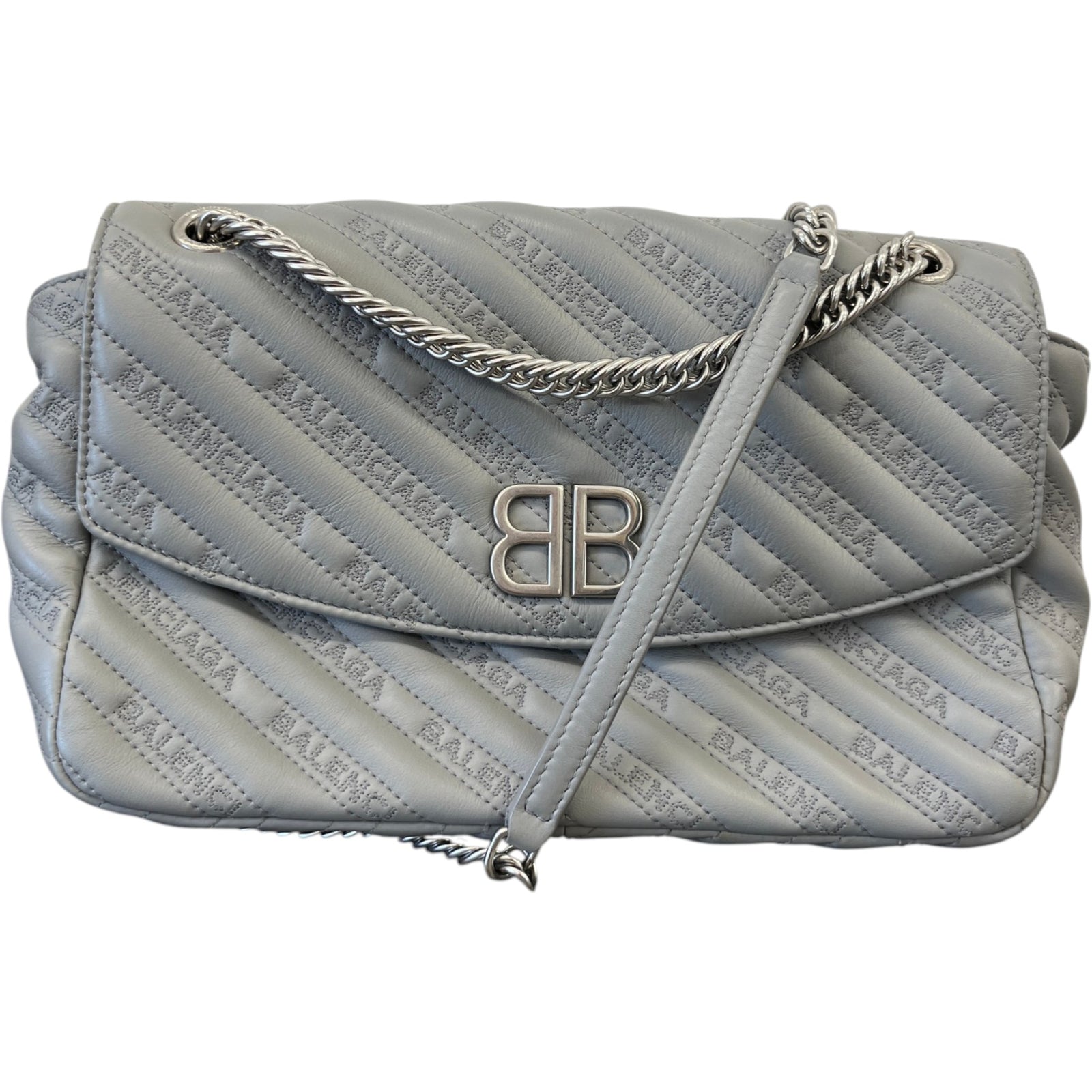 Women's Bb Quilted Embossed Bag Grey - Photo 1