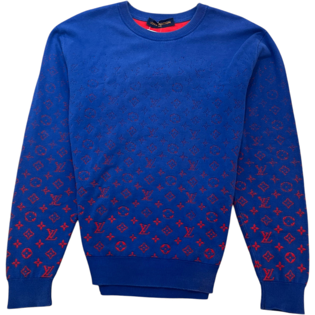 Men's Monogram Gradient Sweatshirt Blue Size L - Photo 1