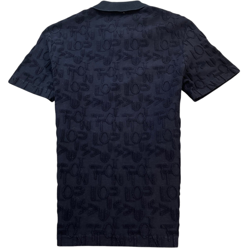 Men's Monogram Quarter Zip T-Shirt Navy Size S