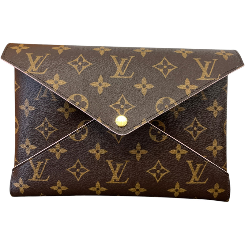 Women's Monogram Kirigami Pochette 3-Piece Set Pouch Brown