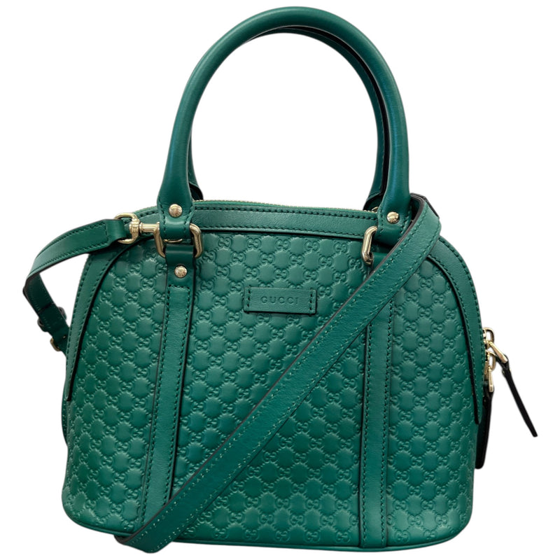 Women's Mini Microguccissima  Dome Handbag Green