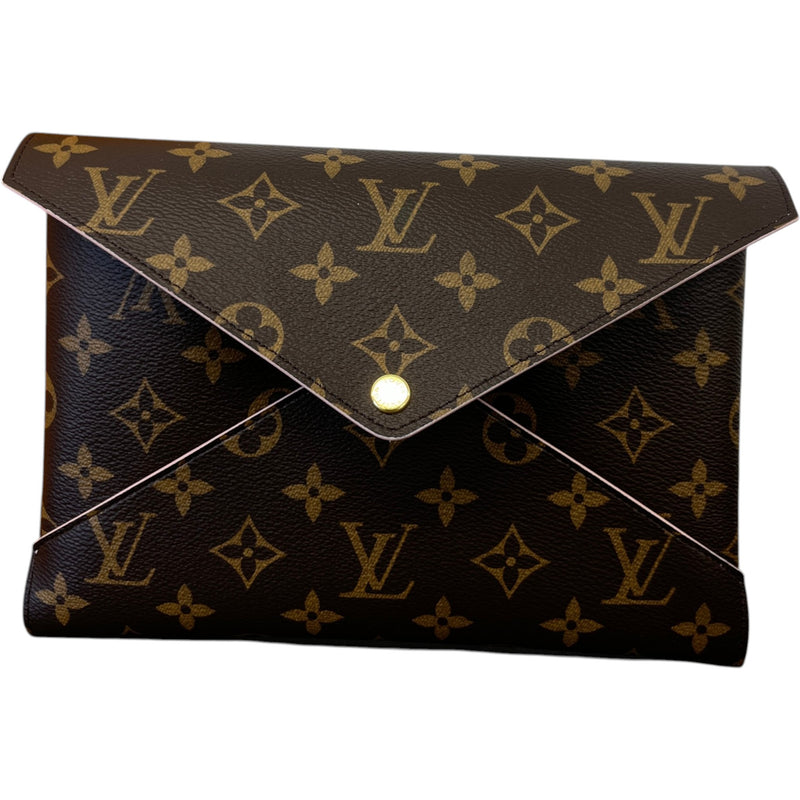 Women's Monogram Kirigami Pochette 3-Piece Set Pouch Brown