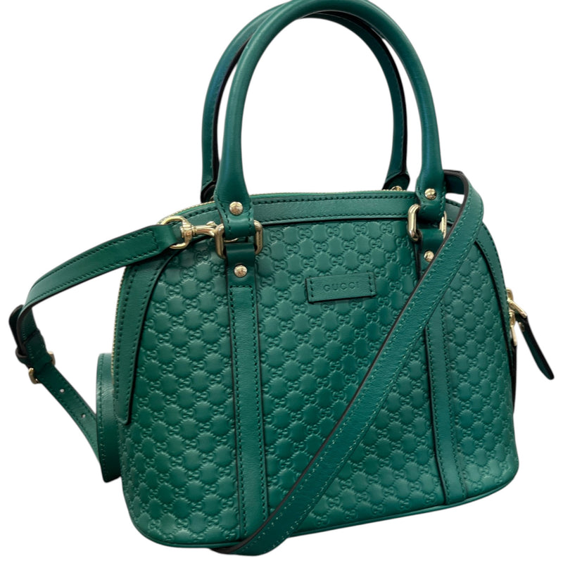Women's Mini Microguccissima  Dome Handbag Green
