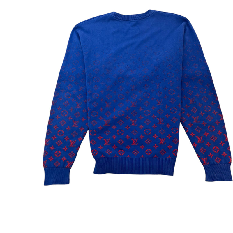Men's Monogram Gradient Sweatshirt Blue Size L