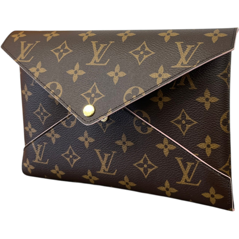Women's Monogram Kirigami Pochette 3-Piece Set Pouch Brown