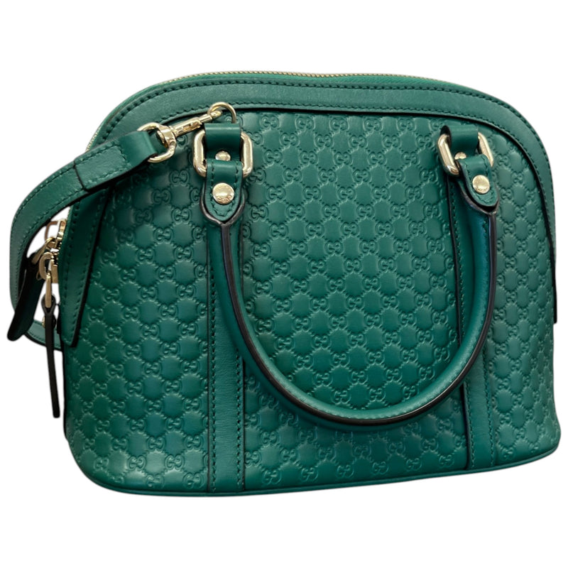 Women's Mini Microguccissima  Dome Handbag Green