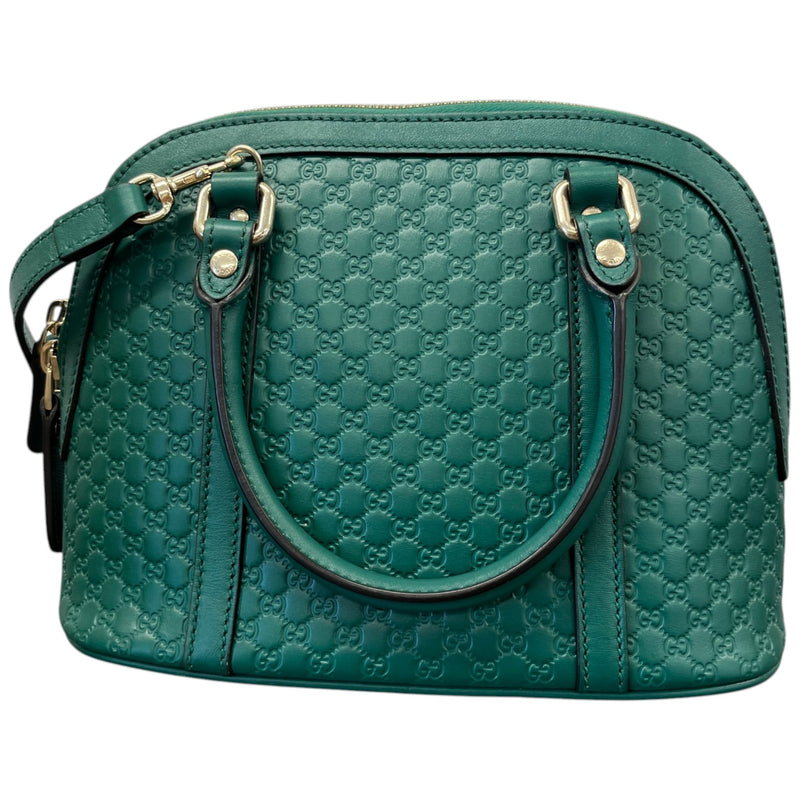 Women's Mini Microguccissima  Dome Handbag Green
