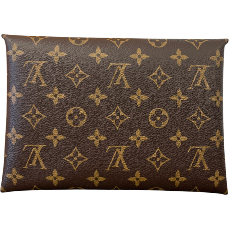 Women's Monogram Kirigami Pochette 3-Piece Set Pouch Brown