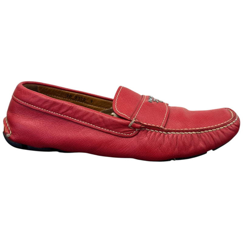 Men's Driver Loafers Red Size UK 9 / EU 43