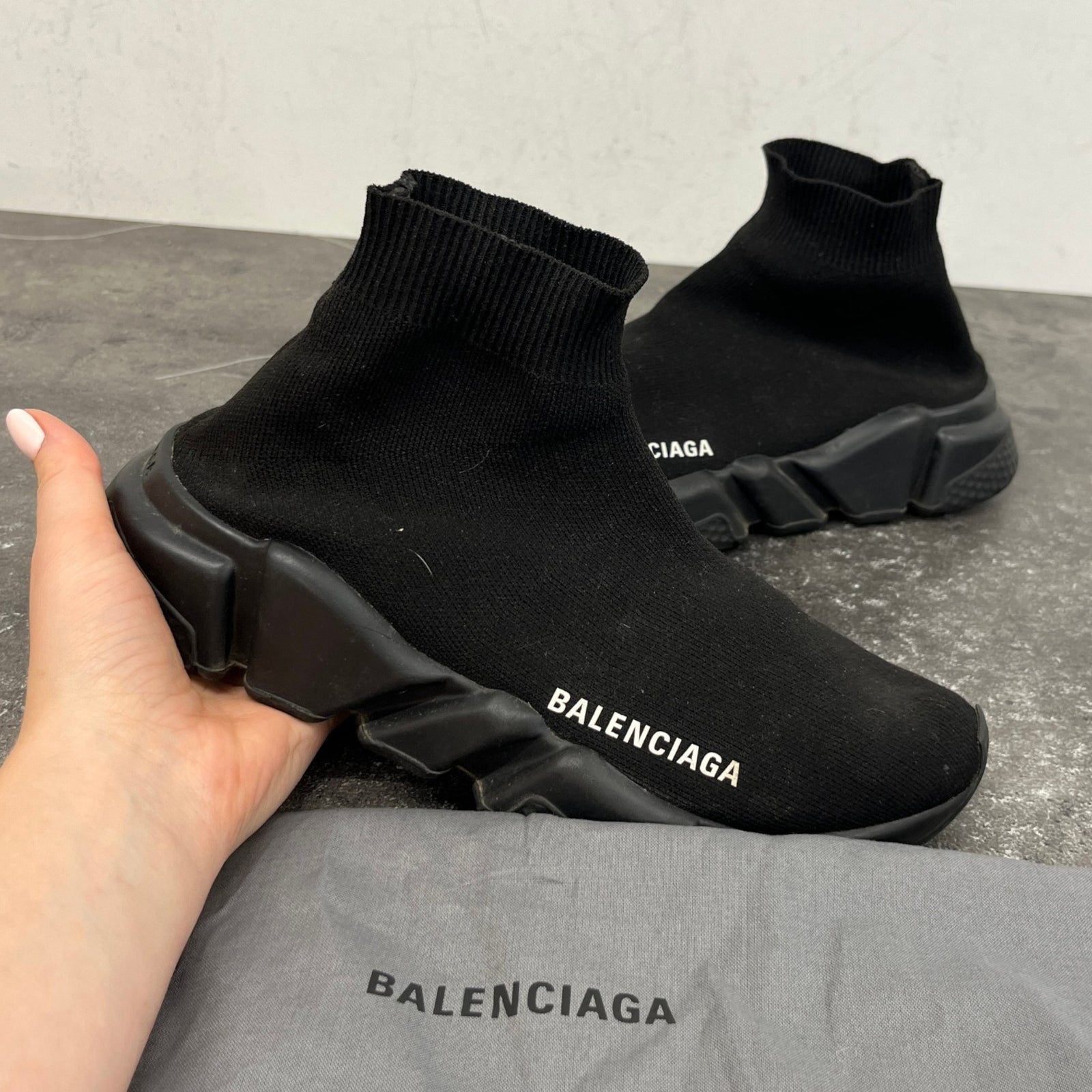 Women's Speed Sock High Trainers Black Size EU 36 / UK 3 - Photo 12