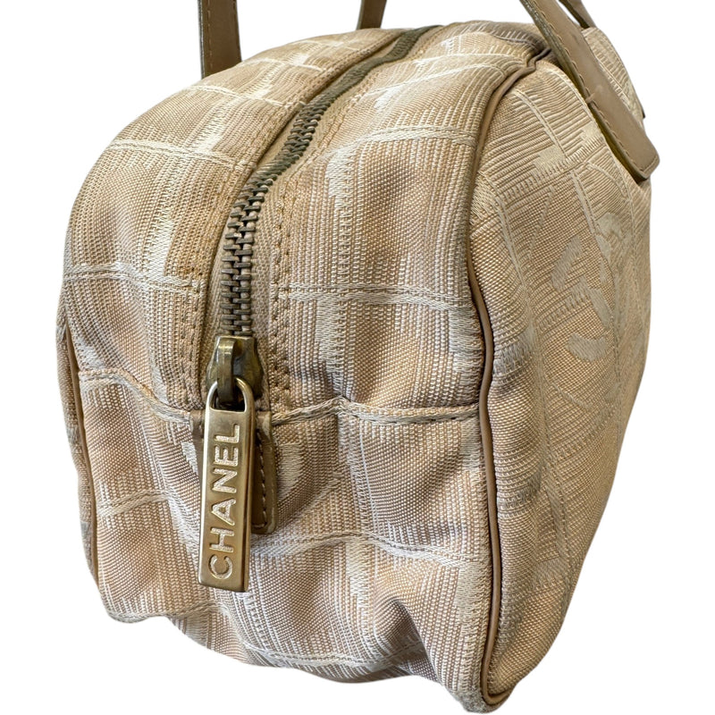 Women's Travel Line Bowler Handbag Beige