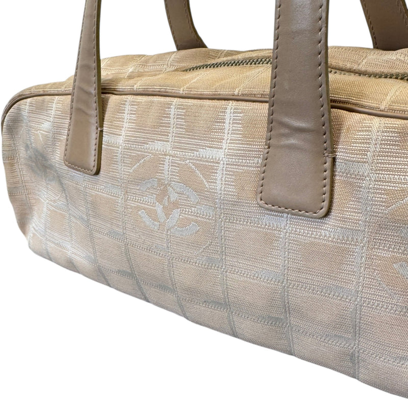Women's Travel Line Bowler Handbag Beige