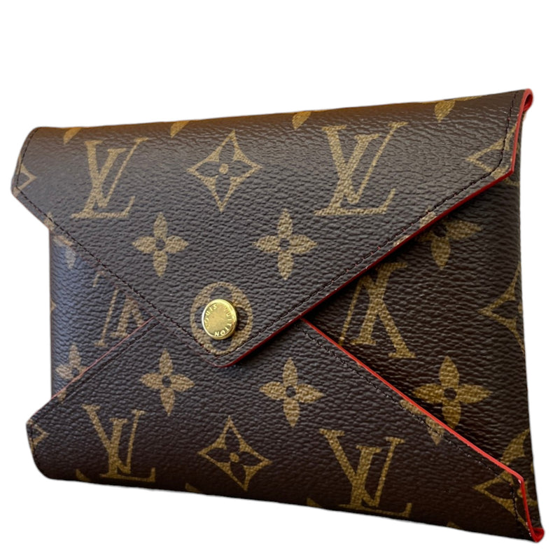 Women's Monogram Kirigami Pochette 3-Piece Set Pouch Brown