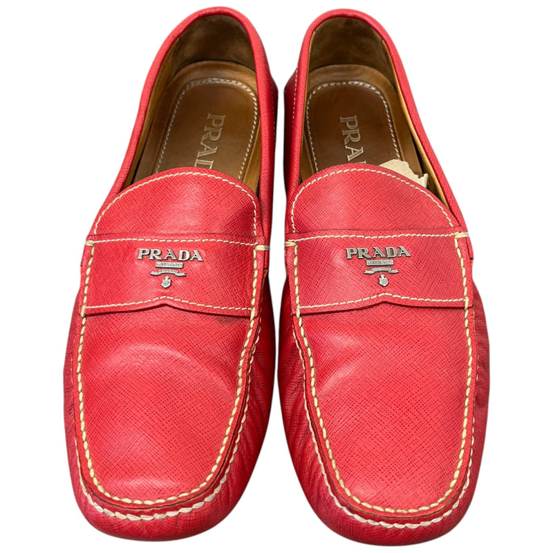 Men's Driver Loafers Red Size UK 9 / EU 43
