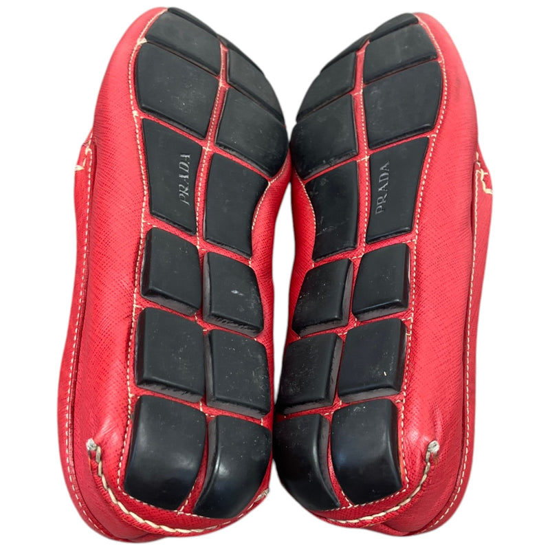 Men's Driver Loafers Red Size UK 9 / EU 43