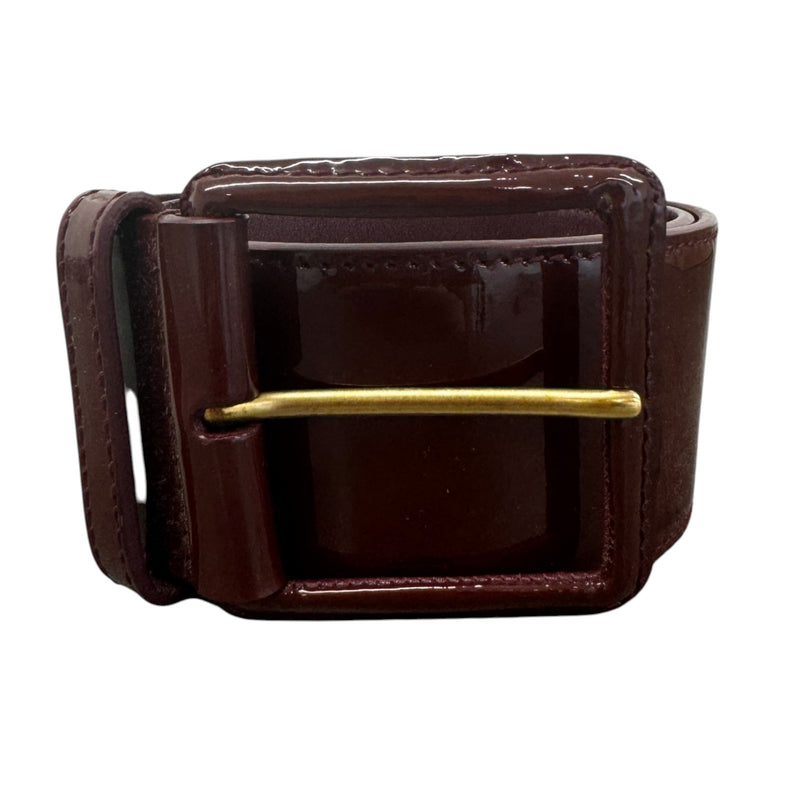 Women's Chunky Buckle Belt Burgundy