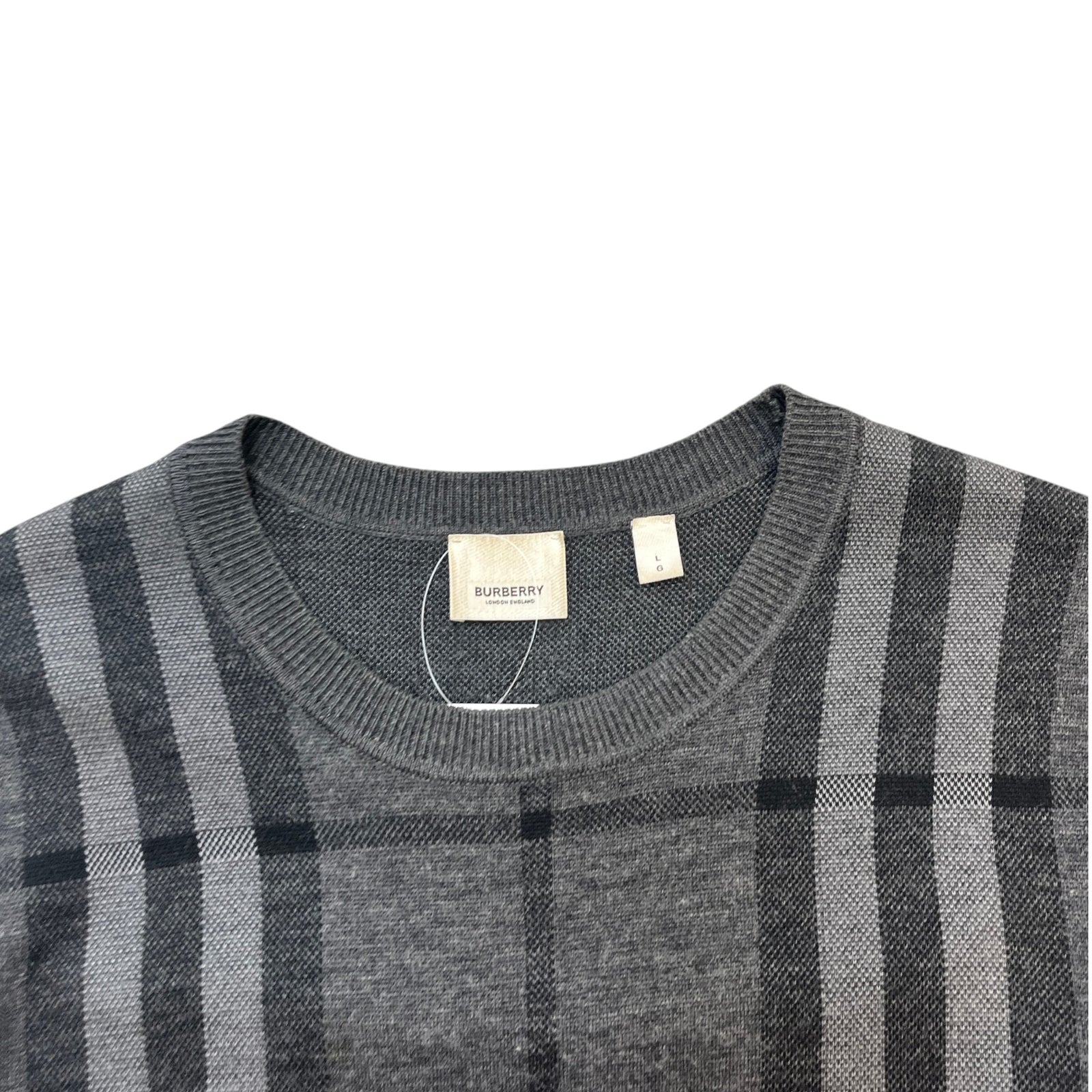 Men's Check T-Shirt Black Size L - Photo 5