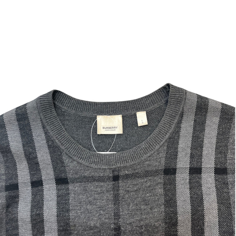 Men's Check T-Shirt Black Size L