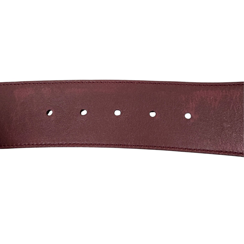 Women's Chunky Buckle Belt Burgundy