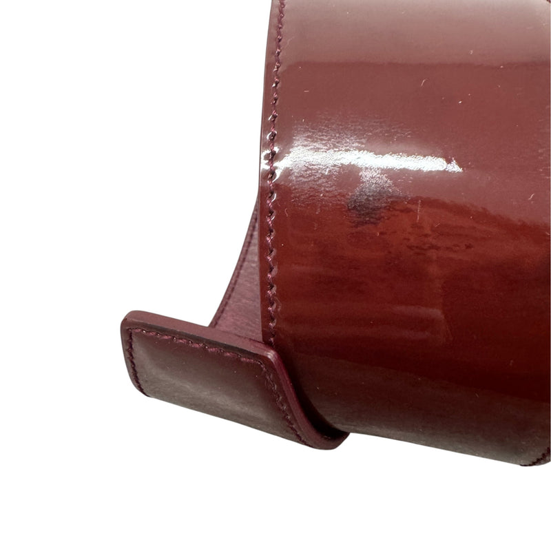 Women's Chunky Buckle Belt Burgundy
