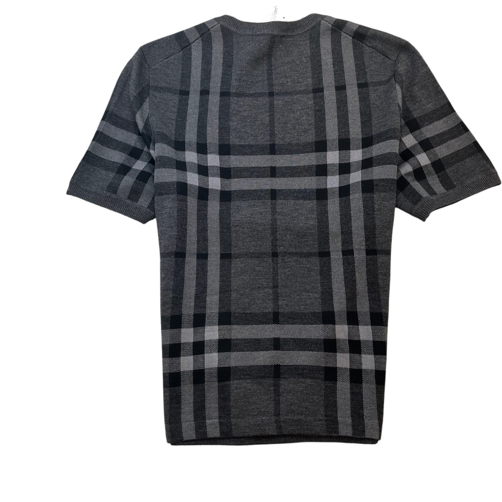 Men's Check T-Shirt Black Size L - Photo 2
