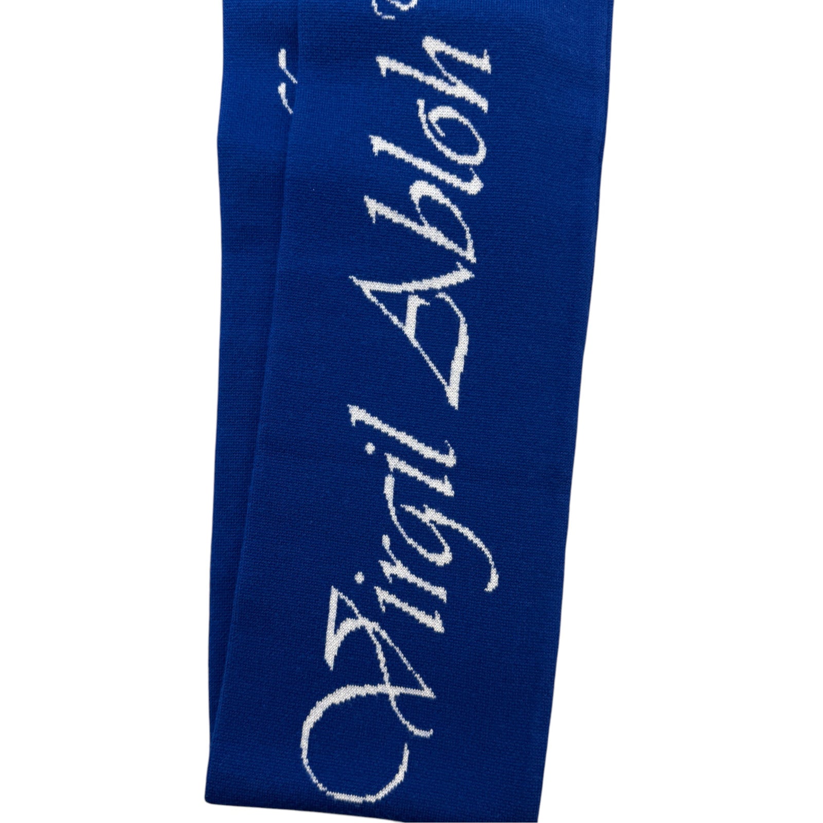 Men's Virgil Abloh Knit Scarf Blue - Photo 6
