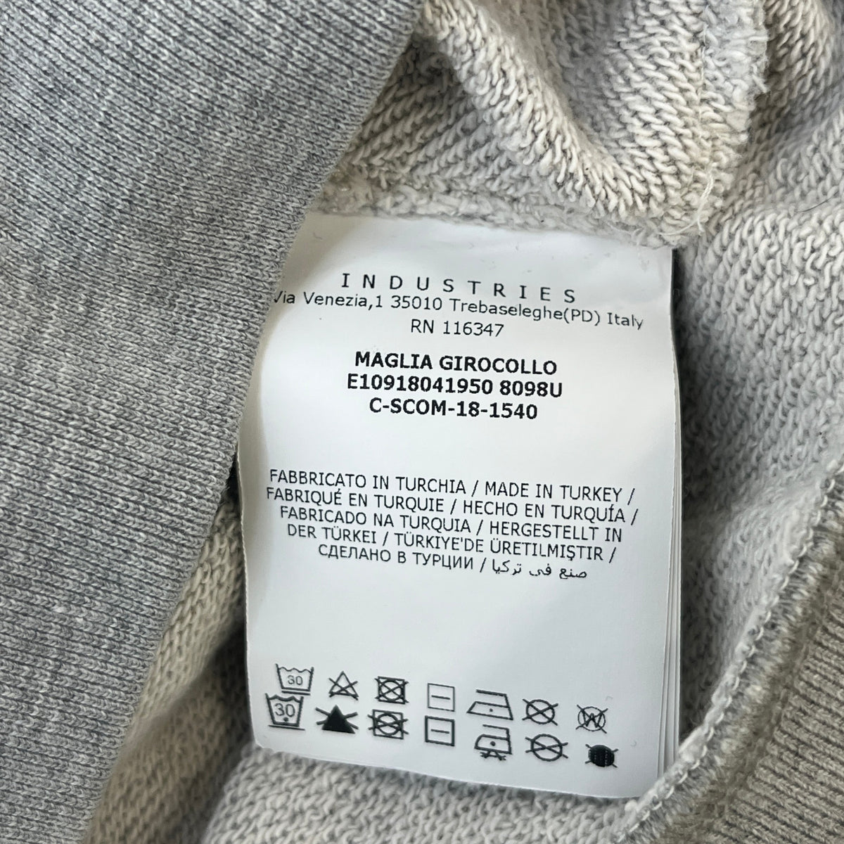 Men's Maglia Sweatshirt Grey Size M - Photo 8