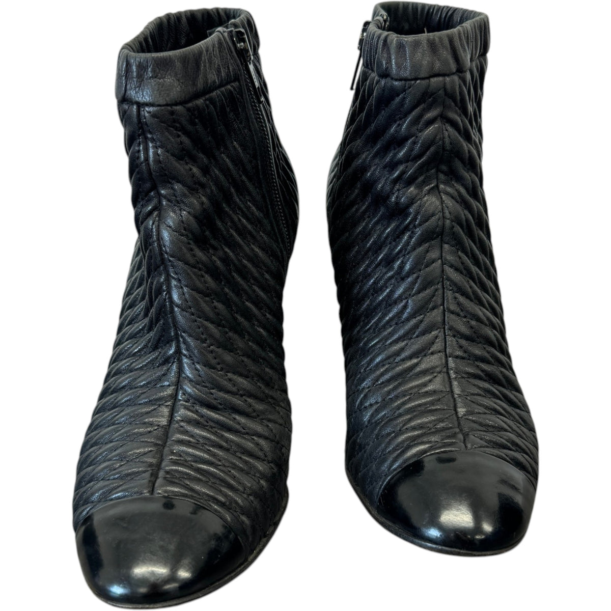 Women's Leather Sock Boots Black Size UK 6 / EU 39 - Photo 6