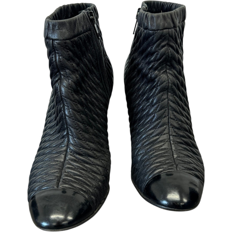 Women's Leather Sock Boots Black Size UK 6 / EU 39