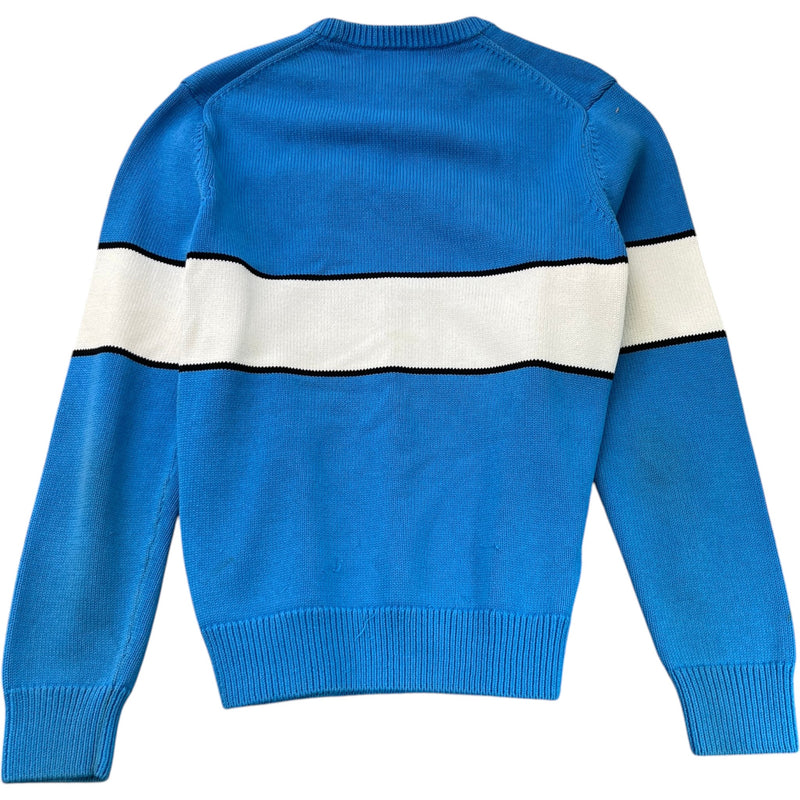 Men's Knitted Reverse Logo Sweatshirt Blue Size L