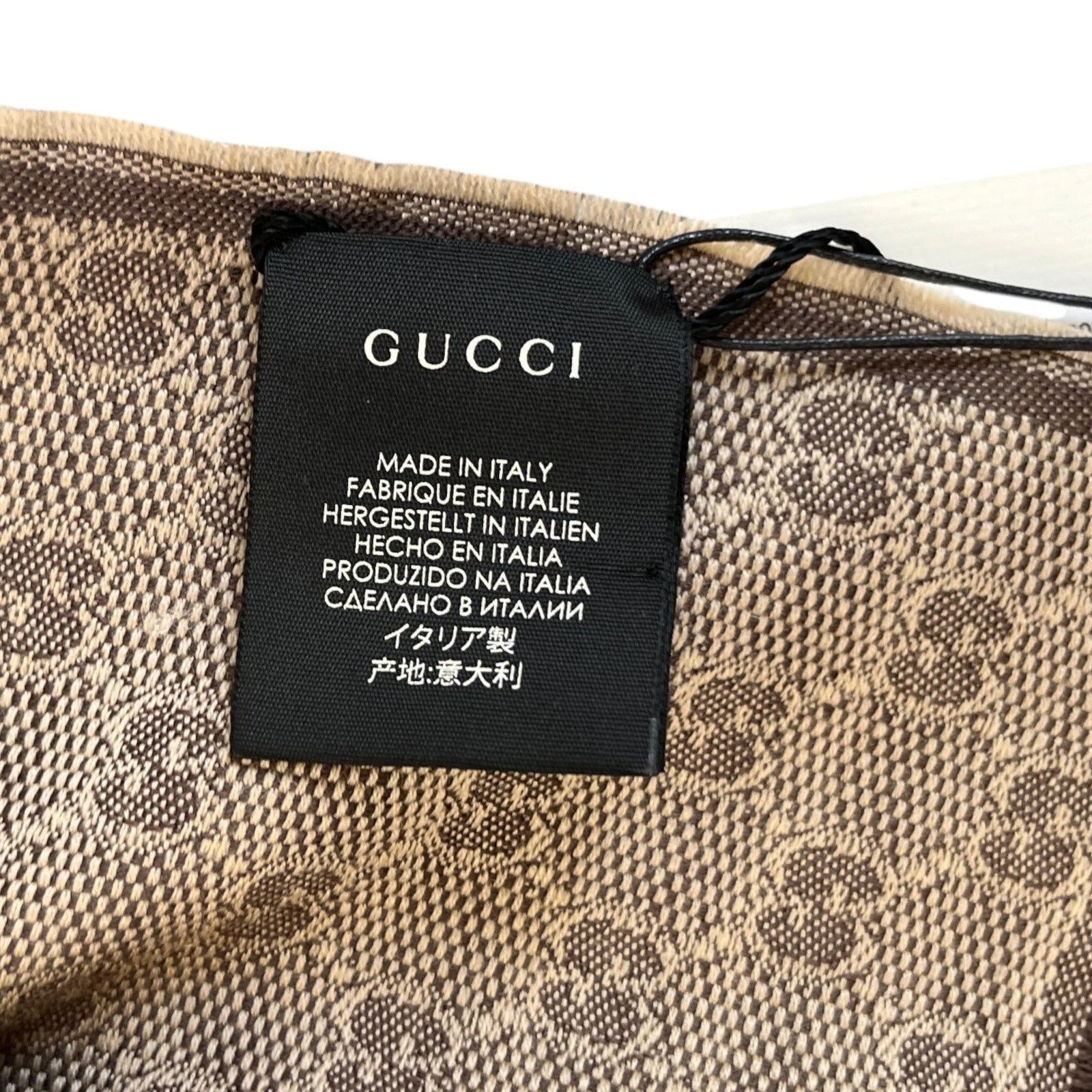 Men's Gg Web Scarf Beige - Photo 6