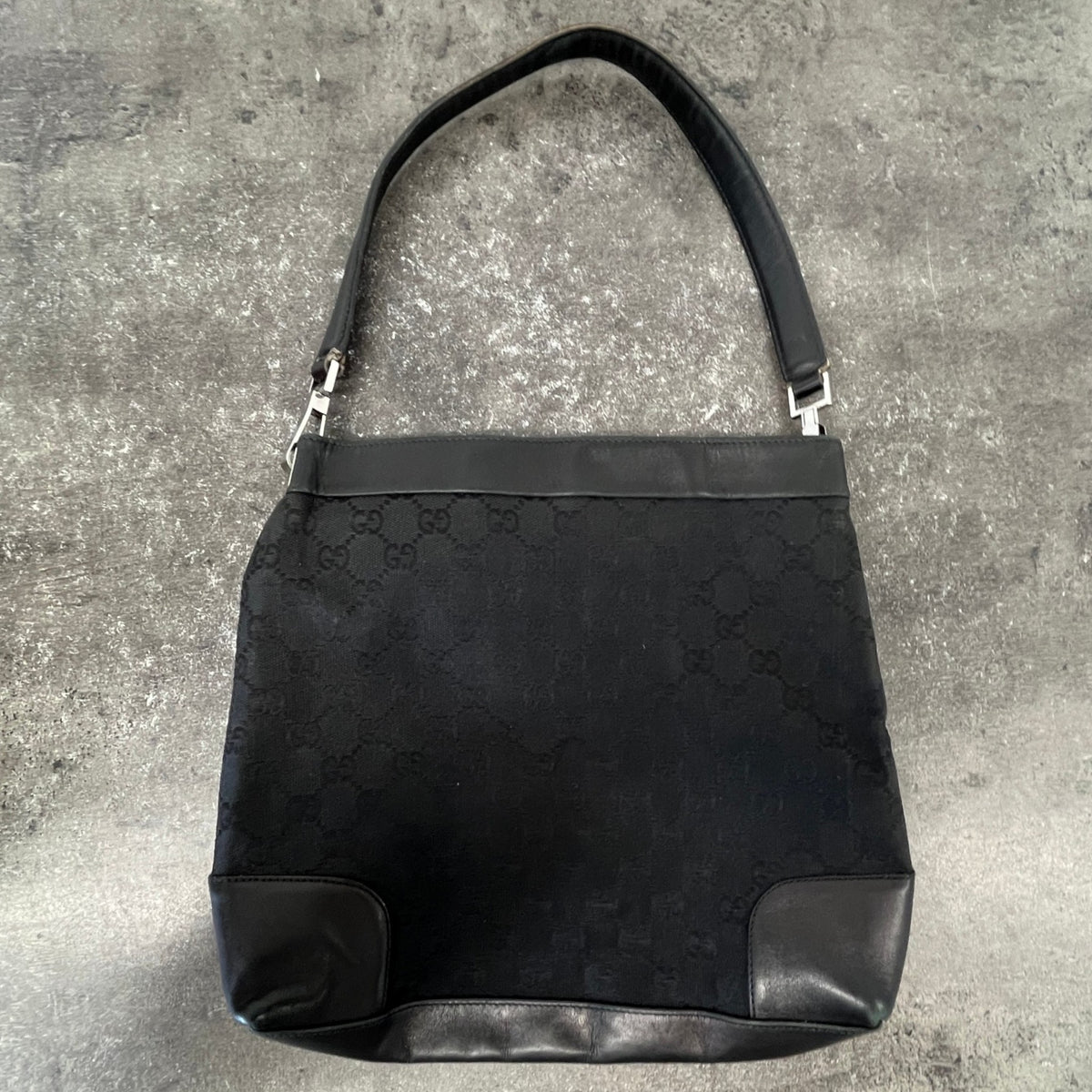 Women's GG Supreme Canvas Tote Handbag Black - Photo 11
