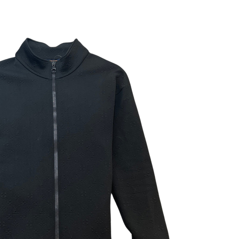 Men's Monogram Zip Up Track Jacket Black Size XL