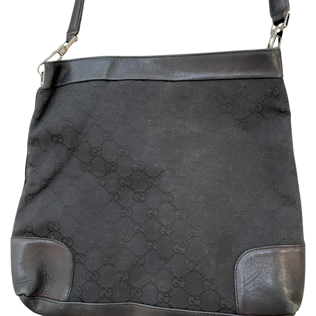 Women's GG Supreme Canvas Tote Handbag Black - Photo 8