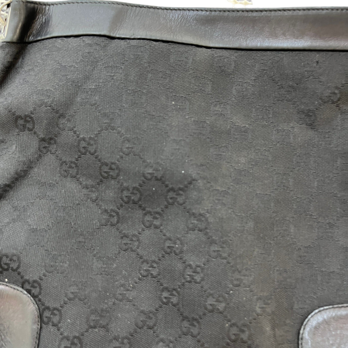 Women's GG Supreme Canvas Tote Handbag Black - Photo 9