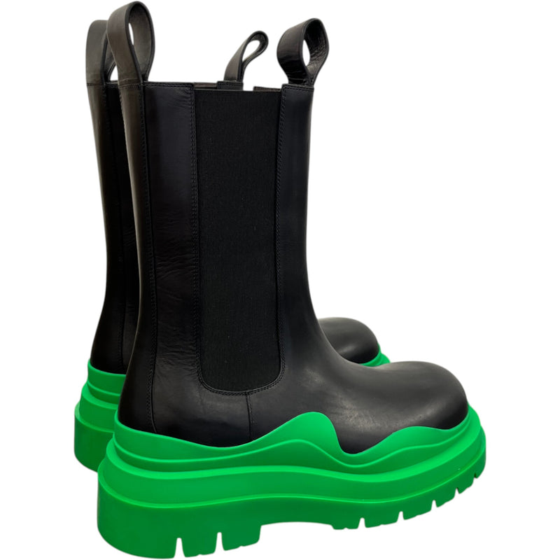 Men's Chunky Platform Tire Boots Black Size EU 42 / UK 8