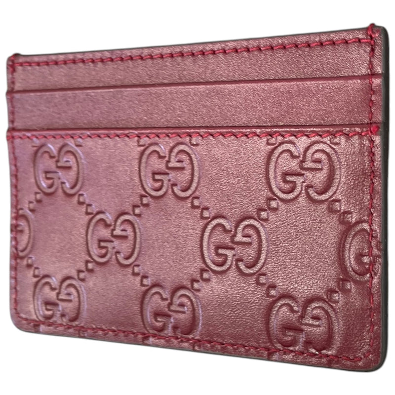Men's GG Supreme Card Holder Burgundy