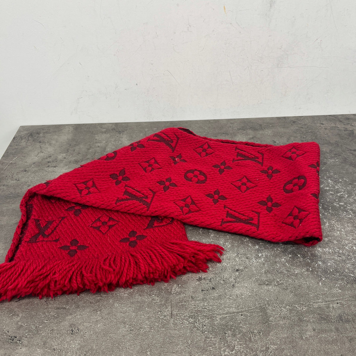 Women's Monogram Logomania Scarf Red - Photo 7