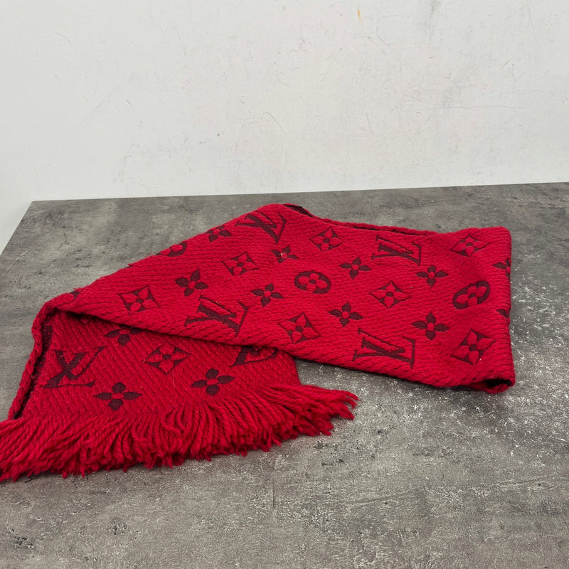 Women's Monogram Logomania Scarf Red