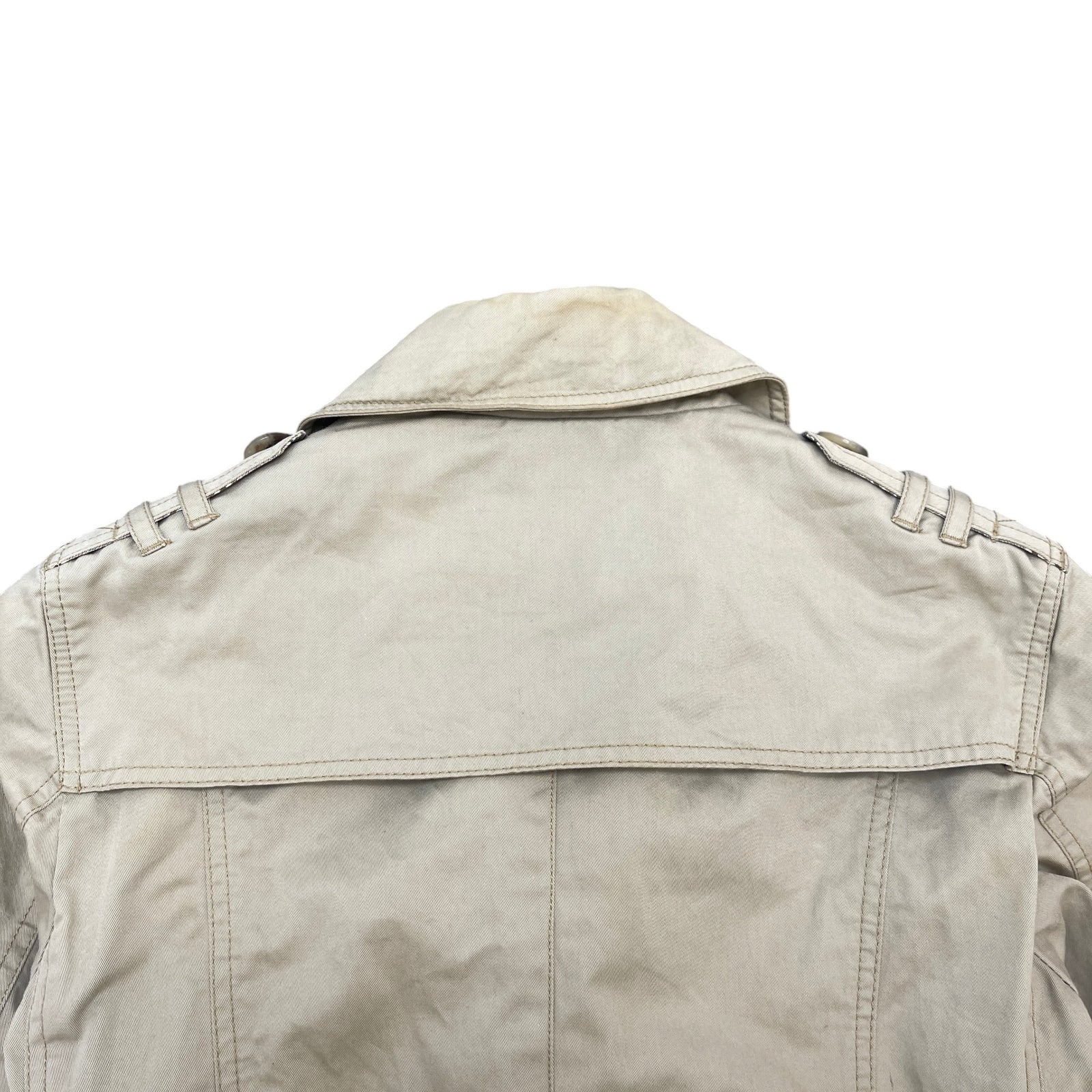 Women's Trench Coat Jacket Beige Size 44 / UK 12 - Photo 8