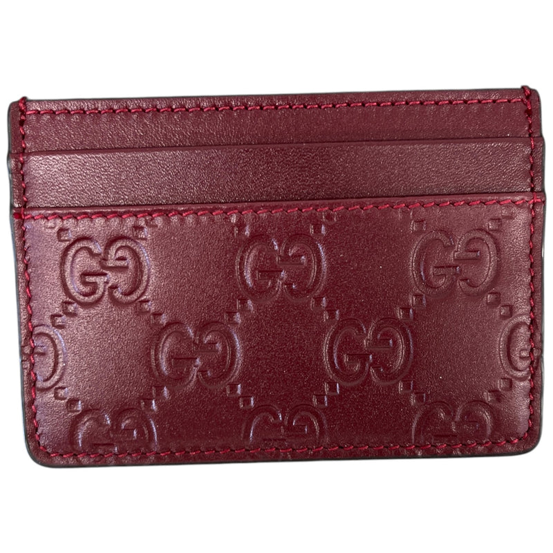 Men's GG Supreme Card Holder Burgundy