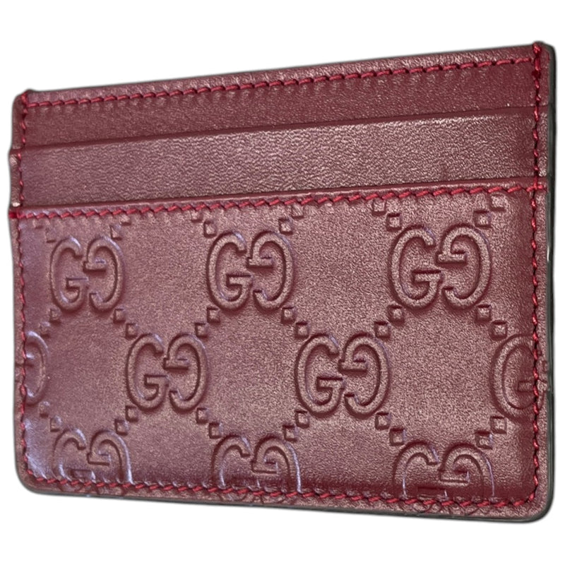 Men's GG Supreme Card Holder Burgundy