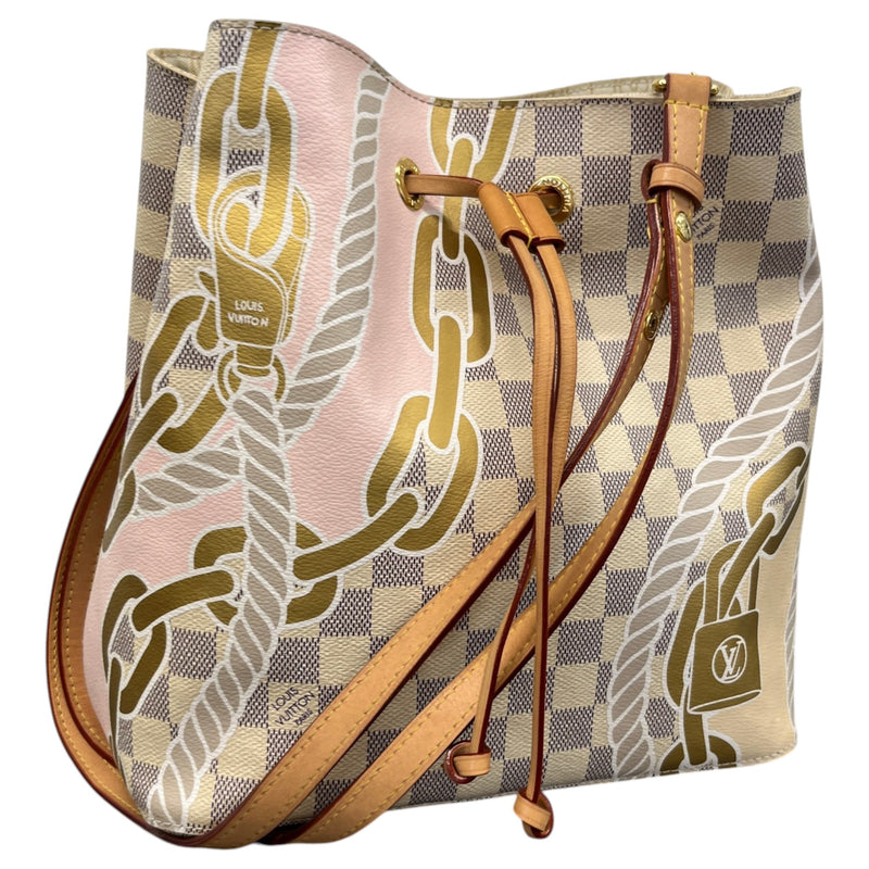 Women's Damier Azur Nautical Neonoe MM Handbag White