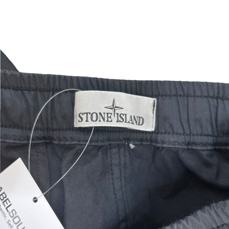 Men's Applique Logo Cargos Black Size Waist 32"