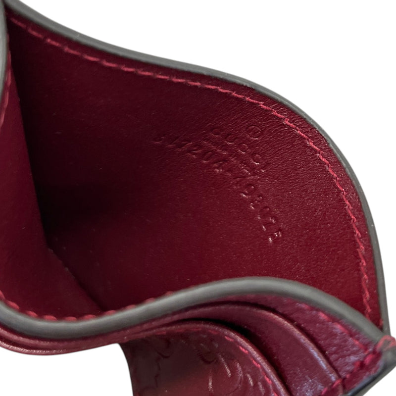 Men's GG Supreme Card Holder Burgundy