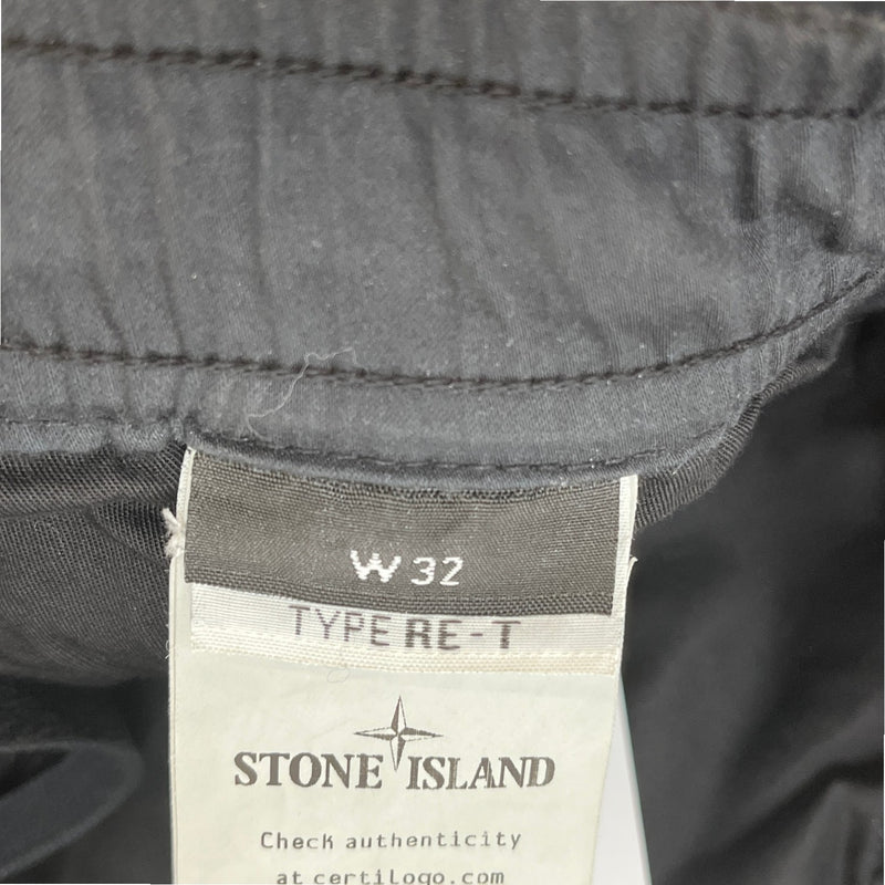 Men's Applique Logo Cargos Black Size Waist 32"