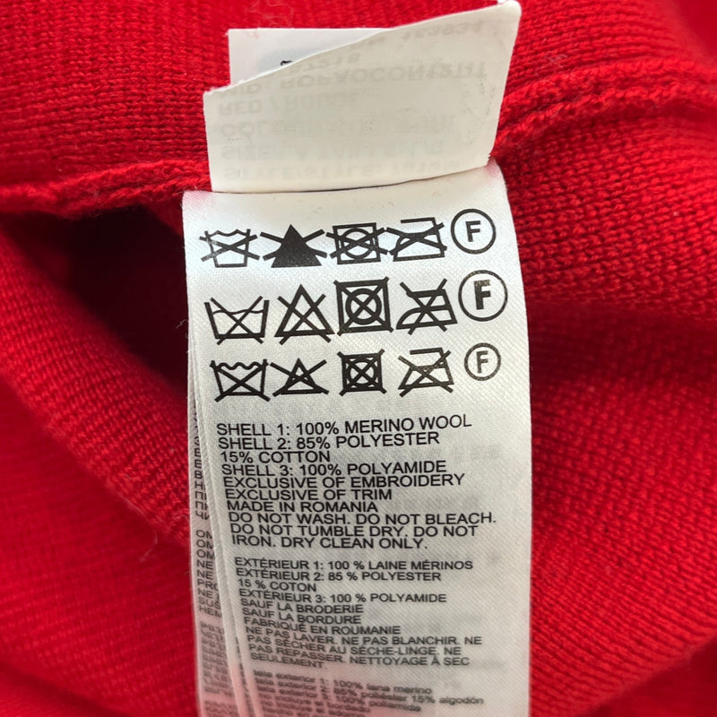 Men's Stormont Quater Zip Merino Sweatshirt Red Size L