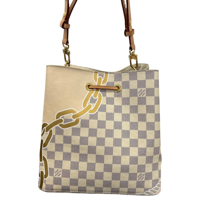 Women's Damier Azur Nautical Neonoe MM Handbag White