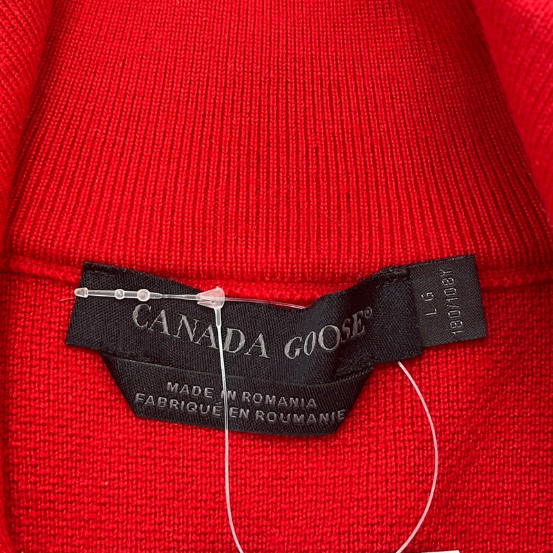 Men's Stormont Quater Zip Merino Sweatshirt Red Size L